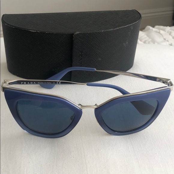 Prada Absolute Aviator Blue Sunglasses - Picture 2 of 11